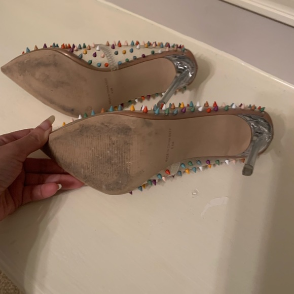 Steve Madden multicolor spiked heels. - Picture 2 of 3